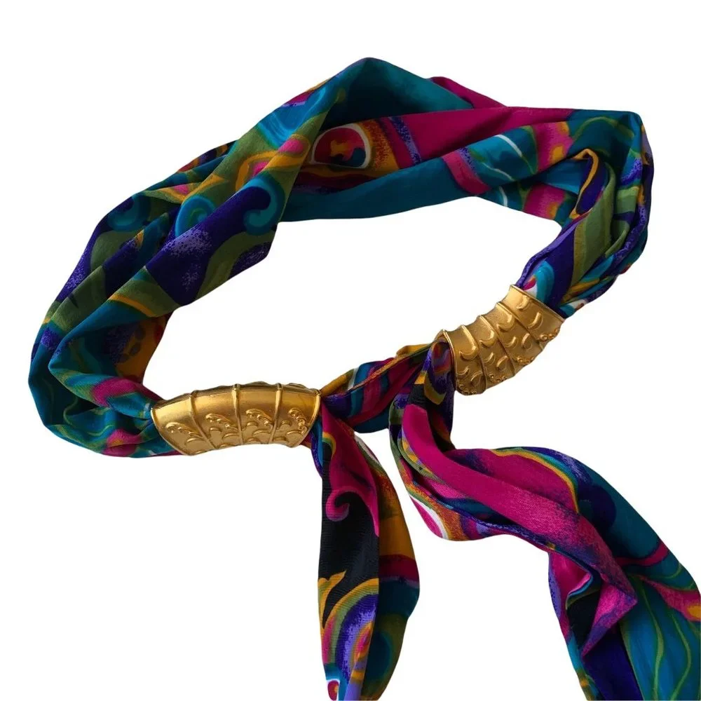 Vintage Chunky Hardware Neck Tie/Scarf